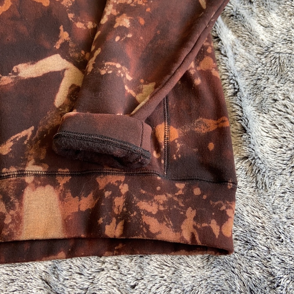 Reverse Tie Dye Bleach Dye Crewneck Crop Vintage - Picture 2 of 16